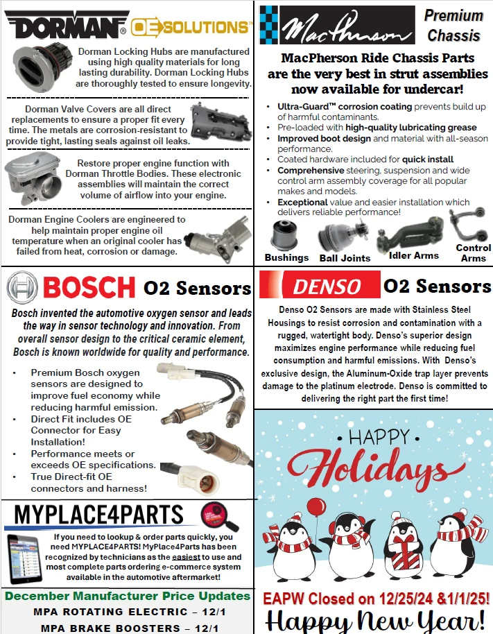 December 2024 Sales Flyer Back